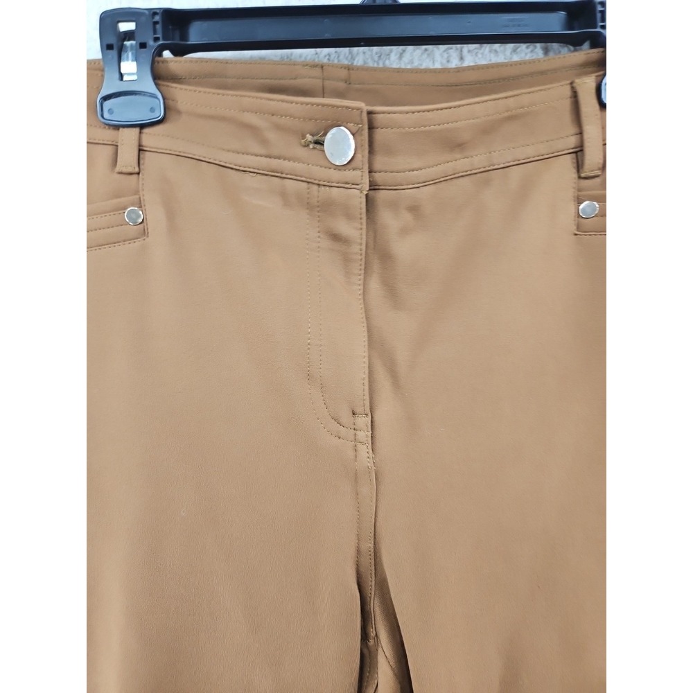 Chicos So Slimming Women's Refined Ponte Ankle Pants Brown Size 2 Regular - Picture 3 of 10